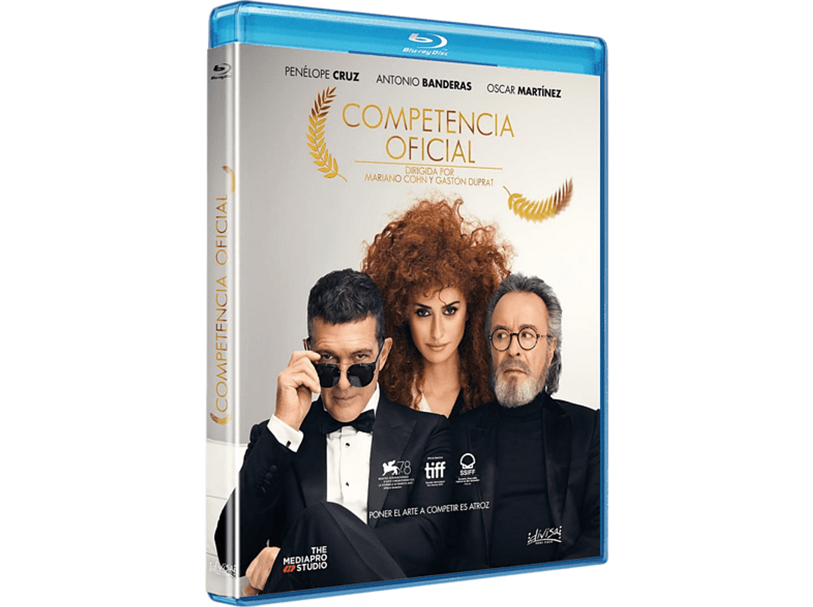 Caja Blu-ray de 'Competencia Oficial' con Penélope Cruz y Antonio Banderas.