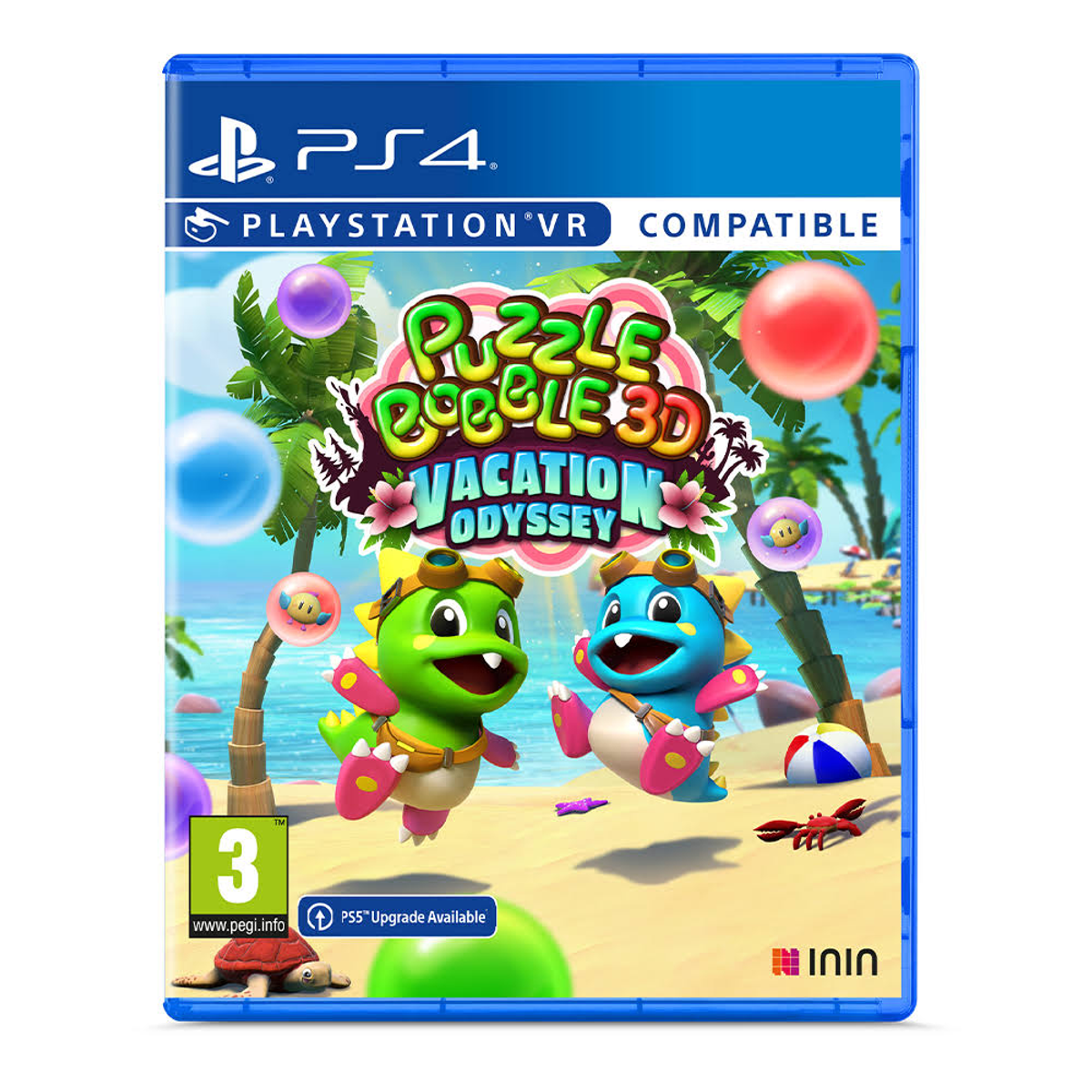 Pudełko z grą PS4 z postaciami z kreskówek na okładce i bąbelkami.