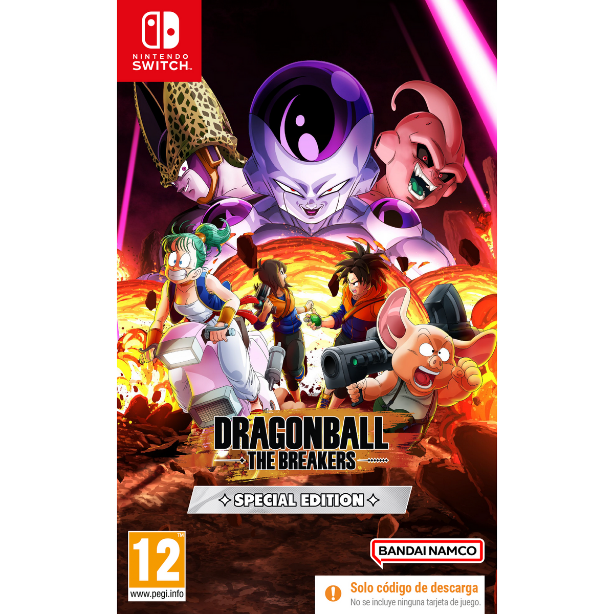 Pudełko z grą Dragon Ball The Breakers Special Edition. Kilka postaci znajduje się na okładce.