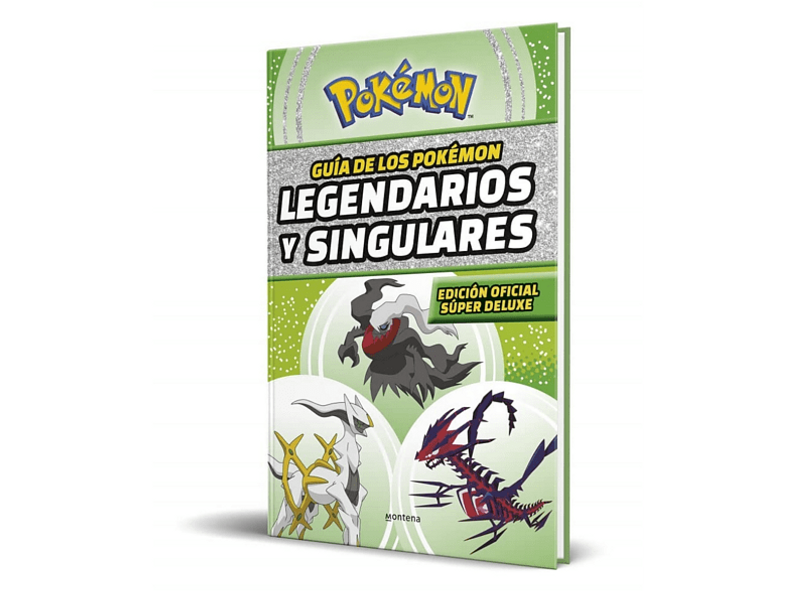 Portada de la guía Pokémon con tres Pokémon sobre fondo verde. Título: 'Guía de los Pokémon'.