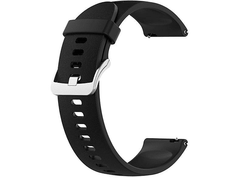 INF Uhrenarmband Silikon, Ersatzarmband, Color Strap, schwarz Xiaomi, Color Sports 2, S1, Color