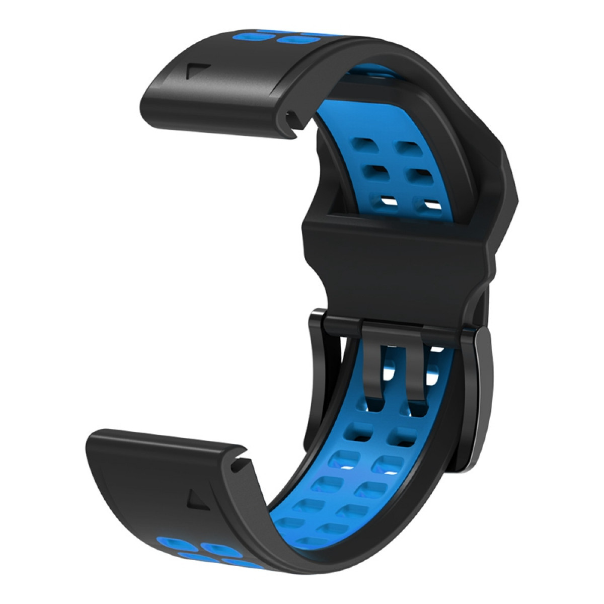 INF Uhrarmband, Uhren + Fenix7/6/5 Garmin, (22mm), Ersatzarmband, Blau Schwarz