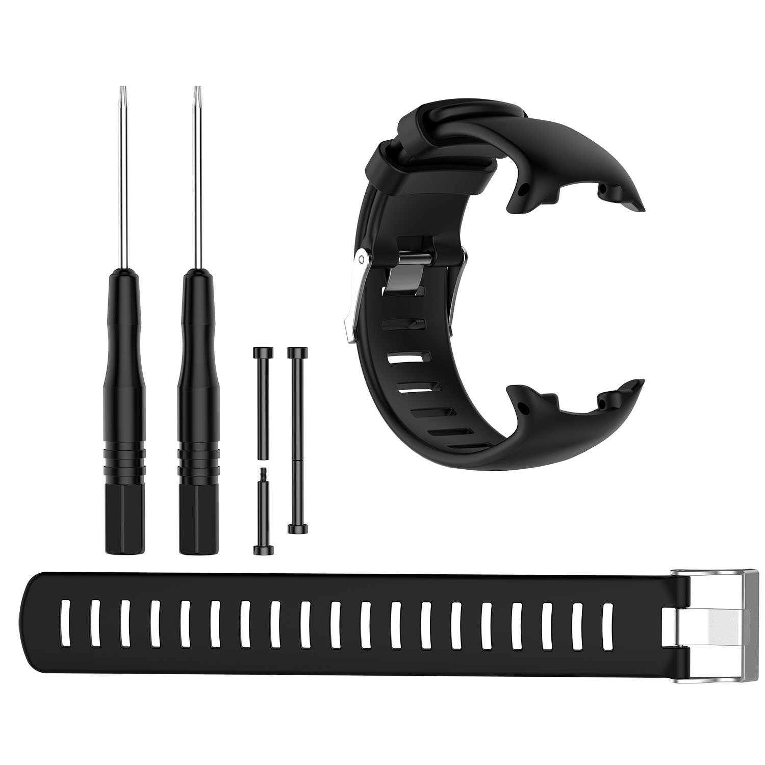 INF Uhrenarmband für Suunto Suunto, 2 D4/D4i mit verschiedenen Novo Novo, Schwarze Längen, D4/D4i Ersatzarmband