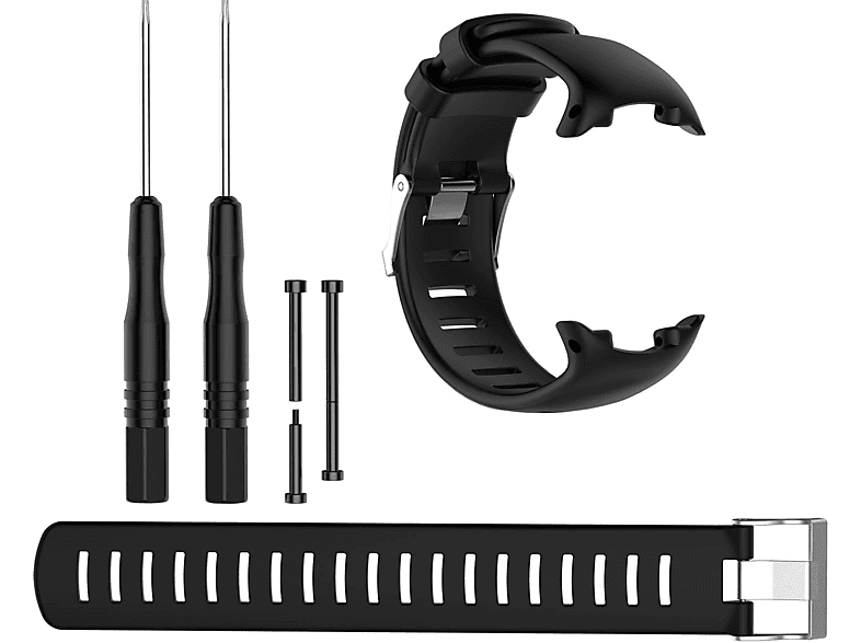 INF Uhrenarmband für Suunto Ersatzarmband, Novo Schwarze 2 verschiedenen Suunto, D4/D4i Novo, D4/D4i Längen, mit