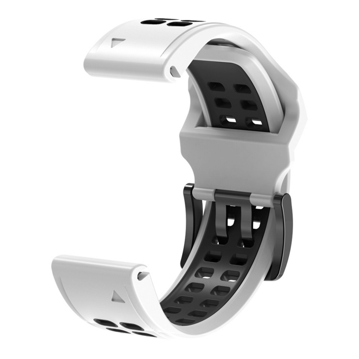 INF Uhrarmband, Garmin, Ersatzarmband, Uhren Weiß Schwarz + Fenix7/6/5 (22mm)