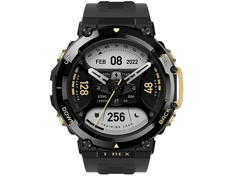 AMAZFIT T-Rex 2 Smartwatch Polymer, schwarz Kunststoff 140-205 mm