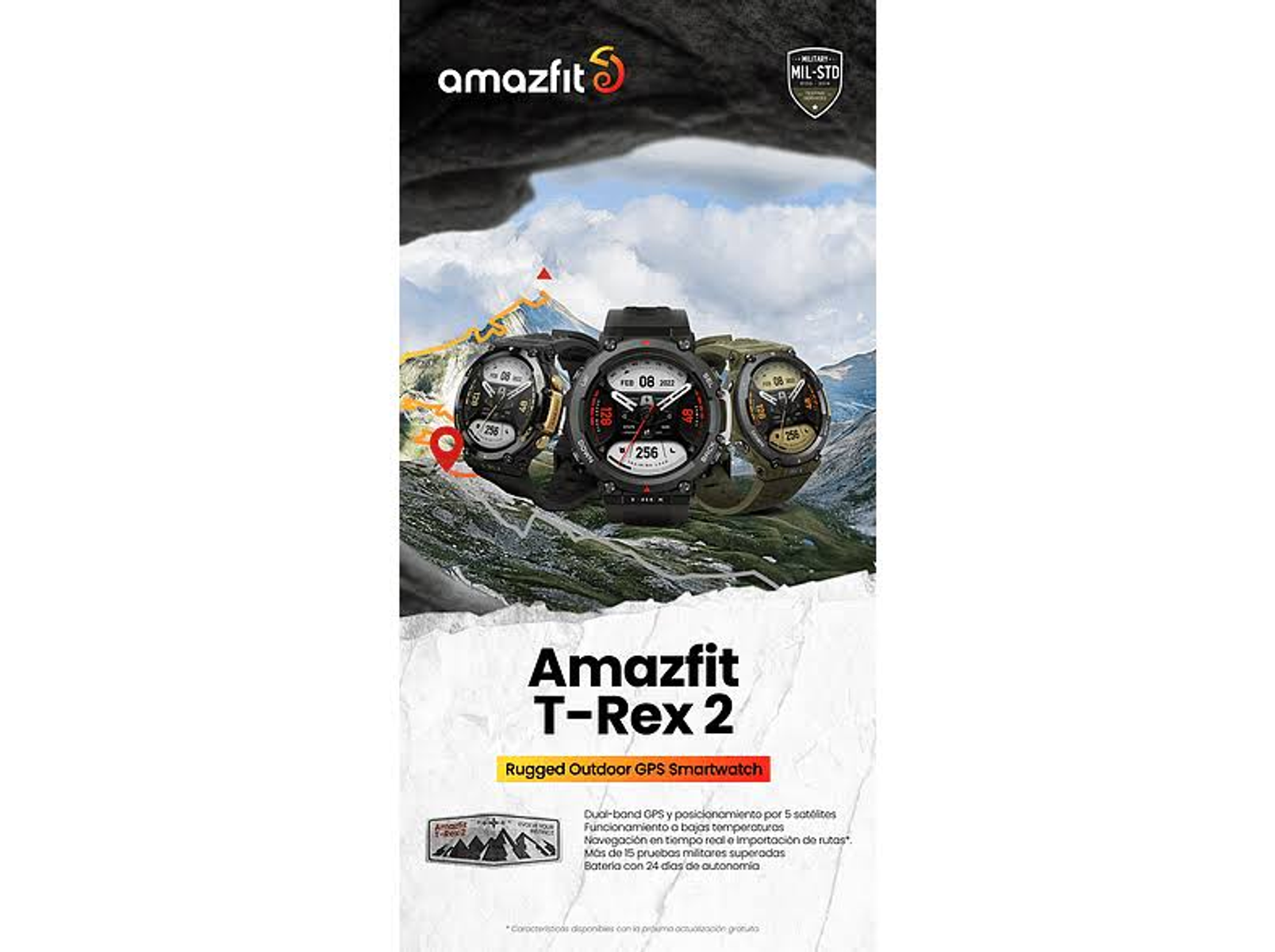 140-205 T-Rex Smartwatch mm, Kunststoff AMAZFIT Polymer, 2 schwarz