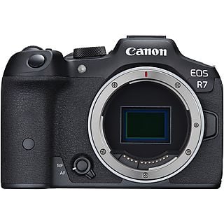 Cámara EVIL - CANON R7 + ADAPTER EF-EOS R EU26, 34,4 megapixel, CMOS, 4K 3840p, Negro