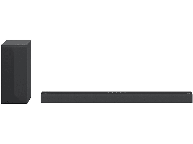 LG S65Q.DUSALLK Barras de sonido de audio de alta resolución para TV, DTS  Virtual:X, Synergy TV, Meridian, HDMI, subwoofer inalámbrico, negro, 3.1
