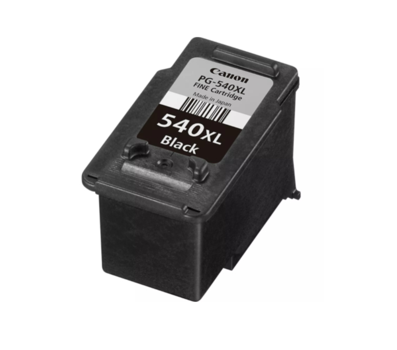 Cartuccia d'inchiostro Canon nera etichettata 540XL Black. Sfondo bianco.
