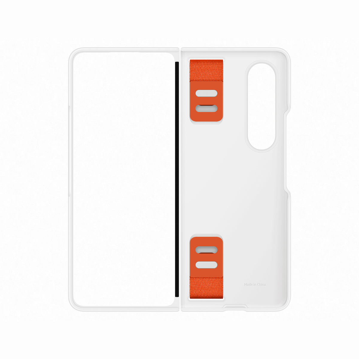 Fold Galaxy Backcover, Samsung, Z 4, Silicone Series, Grip SAMSUNG Weiß Cover