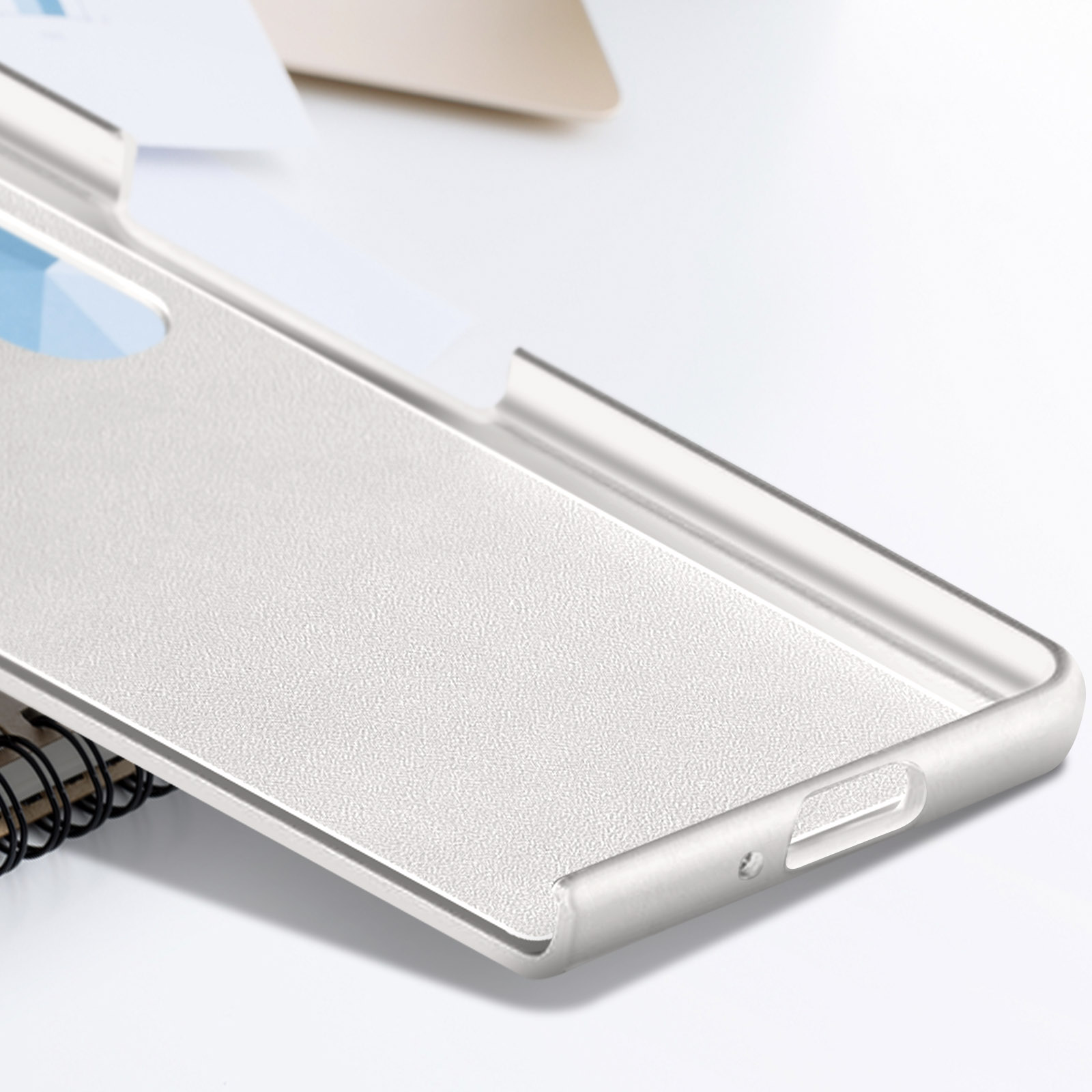 Fold Galaxy Backcover, Samsung, Z 4, Silicone Series, Grip SAMSUNG Weiß Cover