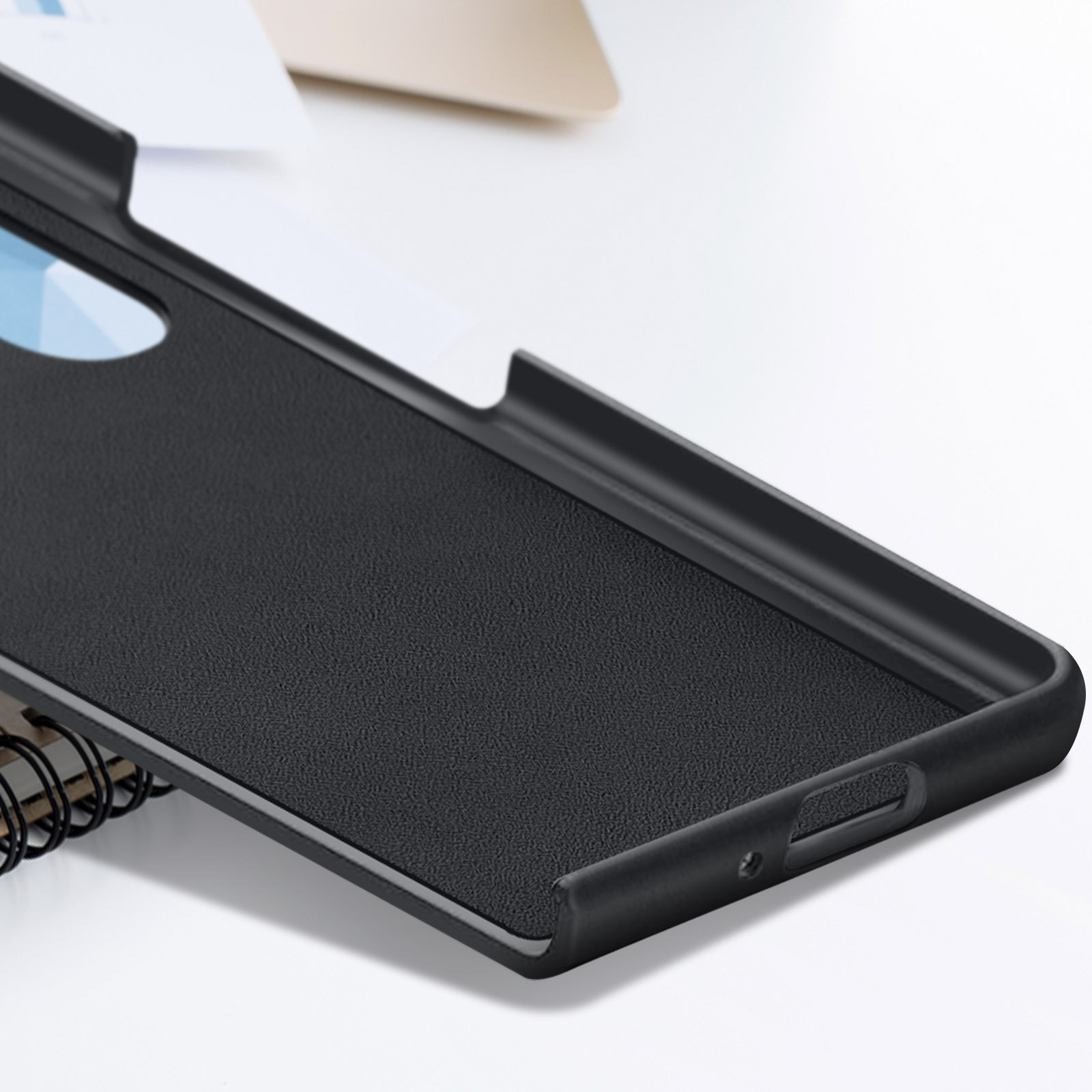 SAMSUNG Backcover, Silicone Fold Schwarz Z Cover Grip Samsung, 4, Series, Galaxy