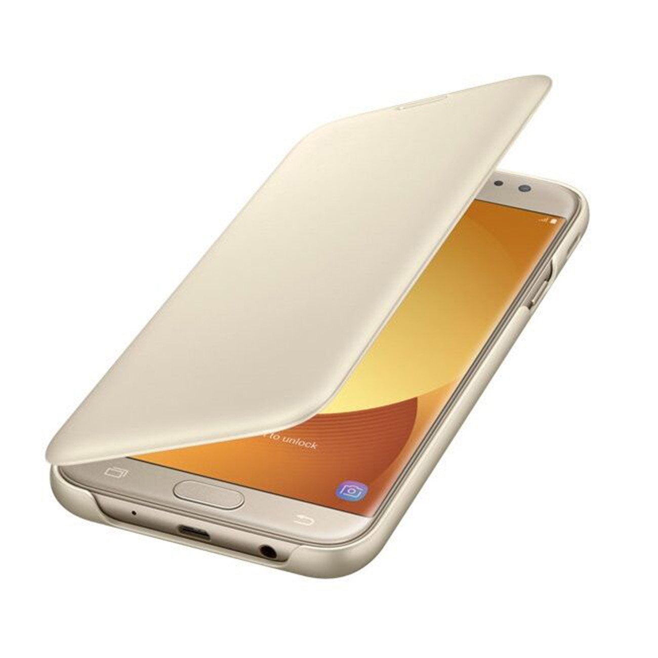 SAMSUNG EF-WJ730CF Cover, Bookcover, Samsung, Galaxy J7 (2017), Gold