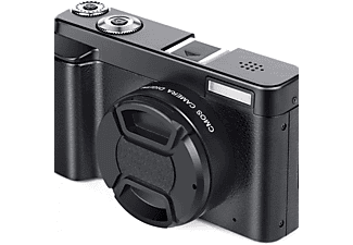 INF Digitalkamera mit 24 MP, HD 1080p und 16x Zoom Digitalkamera schwarz, 