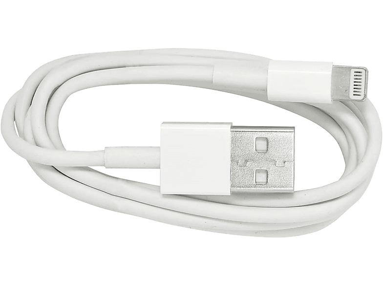 HEITECH Heitech USB Ladekabel USB A Stecker auf iPhone Stecker  für iPhone Länge 1 m weiß, Ladekabel, Weiß
