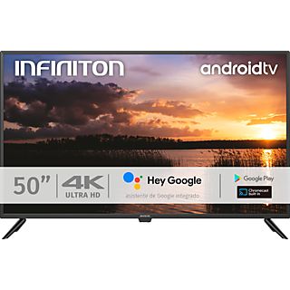 TV LED 50" - INFINITON, UHD 4K, Smart TV, DVB-T2 (H.265), Negro