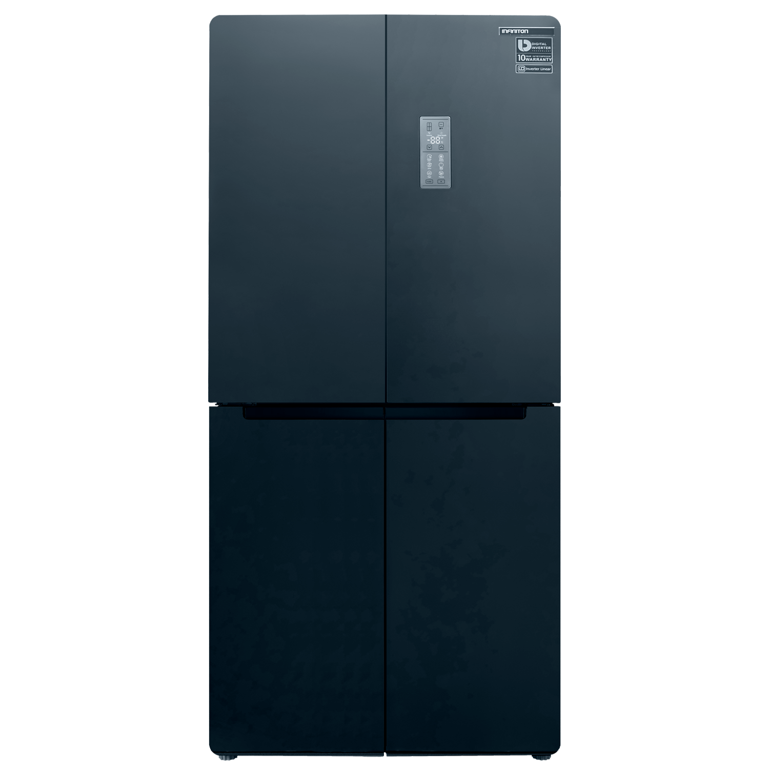 Frigorifico Combi Americano amcb486bv infiniton blue valentine alto 185cm no frost total 431 litros freshzone display led ambc486bv 185x86 inox nevera