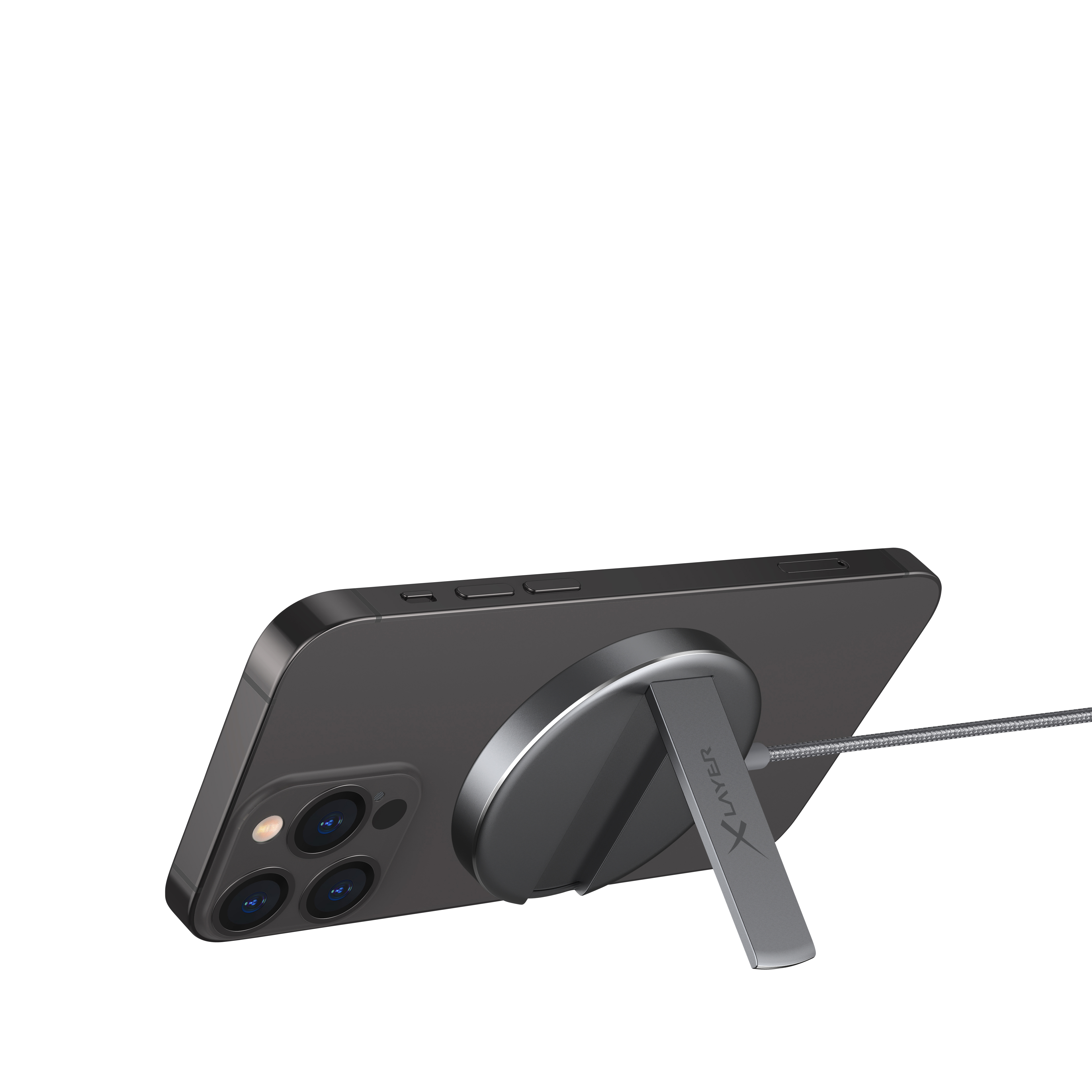 XLAYER MagFix Pro Magsafe StandBy iOS 17 Ladegerät Apple, Spacegrey
