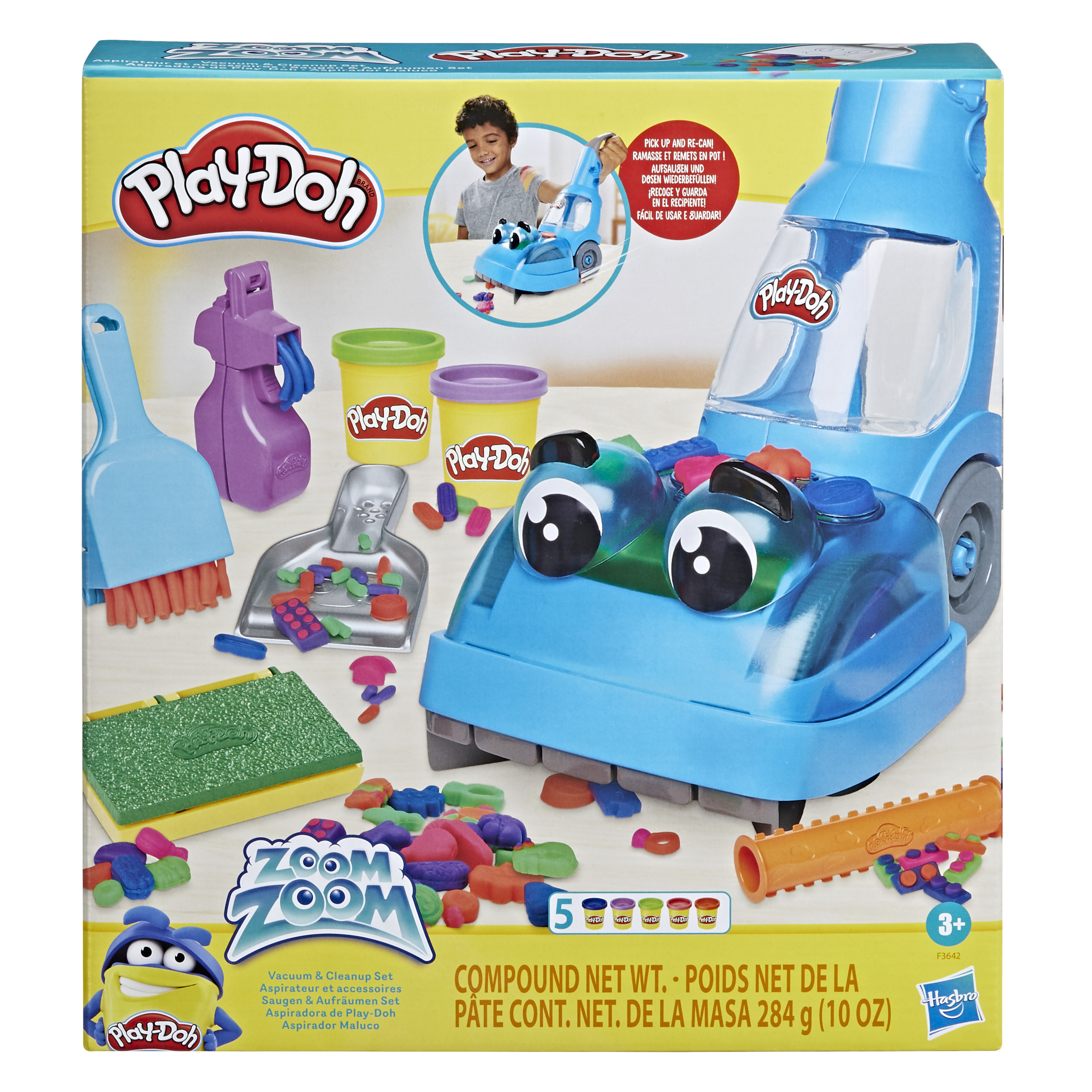 Plastilina Playdoh Zoom aspirador conjunto de limpeza edad minima 3 años juguete creativo y set