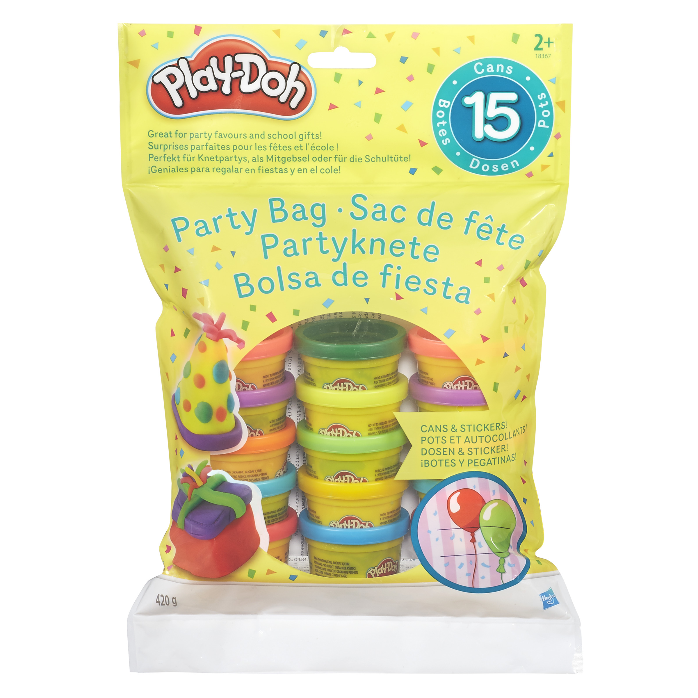 Playdoh Bolsa De 15 botes hasbro 18367eu5 colormodelo surtido blocs edad 2 años 52 x 195 115 cm