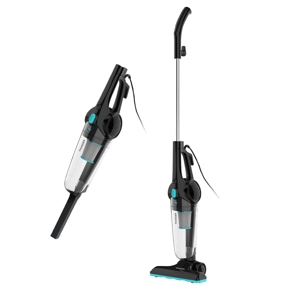Aspirador Vertical Y de mano thunder prixton 600 w filtro hepa negro para el hogar 15 kpa 2 en 1 500 ml