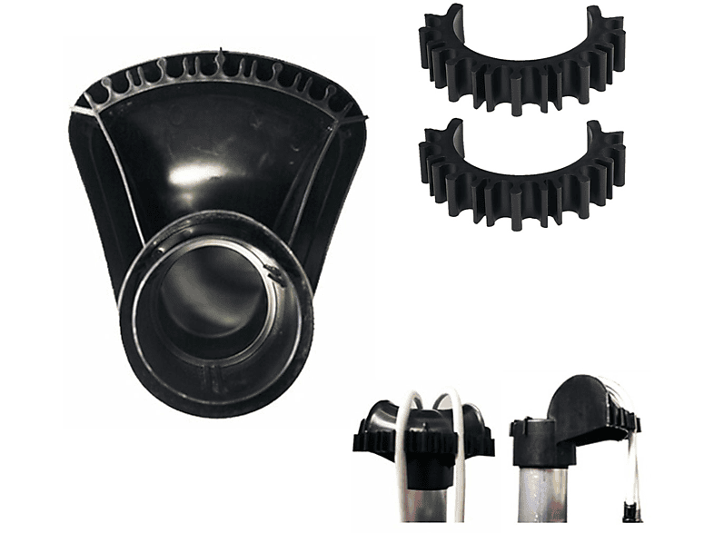 Mastkappe PREMIUMX mm 50 bis Kabelclip mit Schwarz 2x mm Mastkappe mm Kabeldurchführung für Dachmontage Masten 60 48