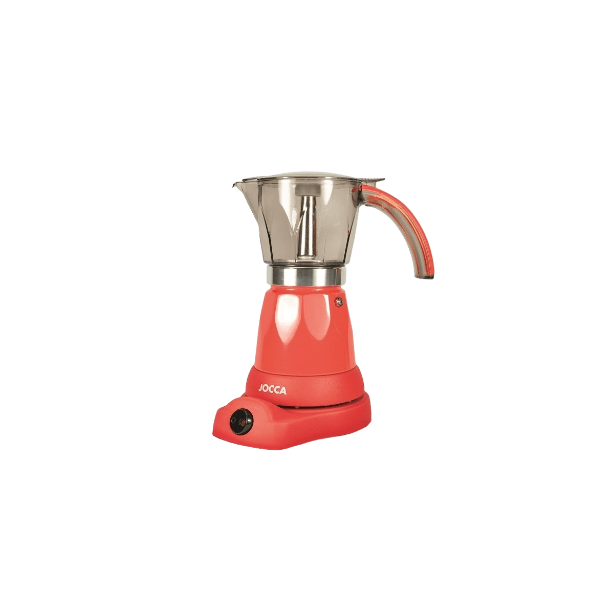 Cafetera italiana electrica - Cafetera italiana electrica JOCCA, 480 W, 6 tazas, Rojo