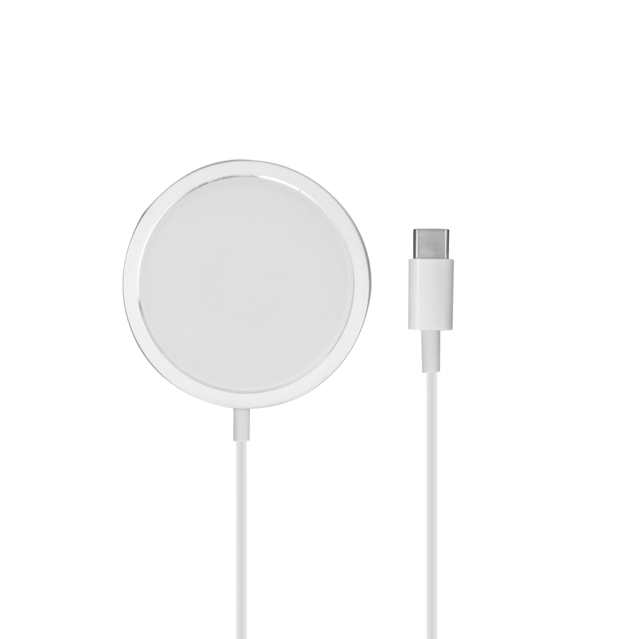 Cargador de móvil - Cargador Magcharge Compatible 15W Cable 1M Compatible Iphone 12 y Iphone 13 CONTACT, Blanco