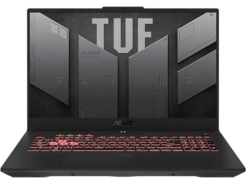 ASUS TUF Gaming A17 FA707RM-HX005W, Notebook mit 17,3 Zoll Display, AMD Ryzen™ 7 Prozessor, 16 GB RAM, 512 GB SSD, NVIDIA GeForce RTX 3060, Schwarz