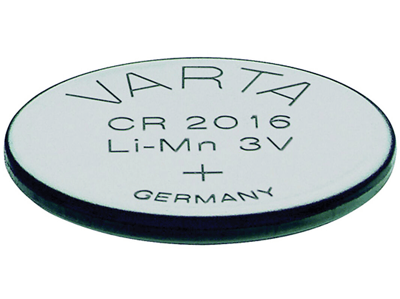 VARTA Electronics CR2016 Lithium Knopfzelle 3V (1er Blister) Mando Distancia Knopfzelle, Li-MnO2, 3 Volt, 0.09 Ah