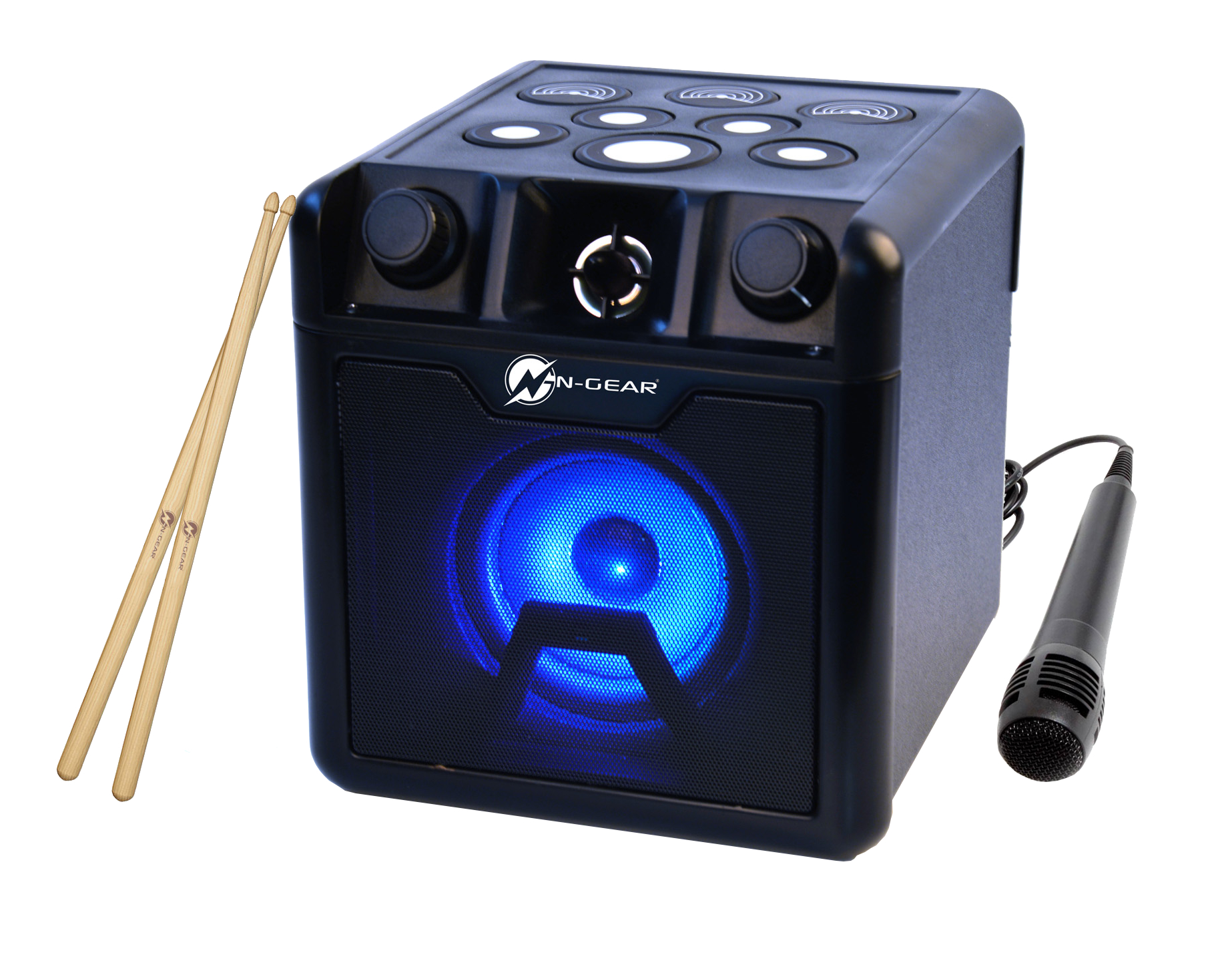 N-GEAR Drum 420 schwarz Block Karaoke-Lautsprecher