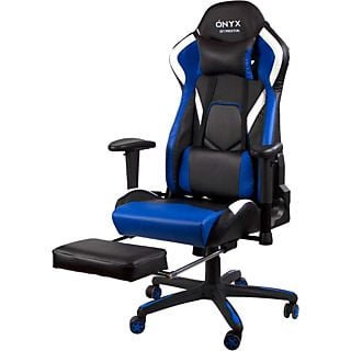 Silla Gaming - PRIXTON Ónyx, Reposabrazos2D (regulable en altura y anchura), Azul