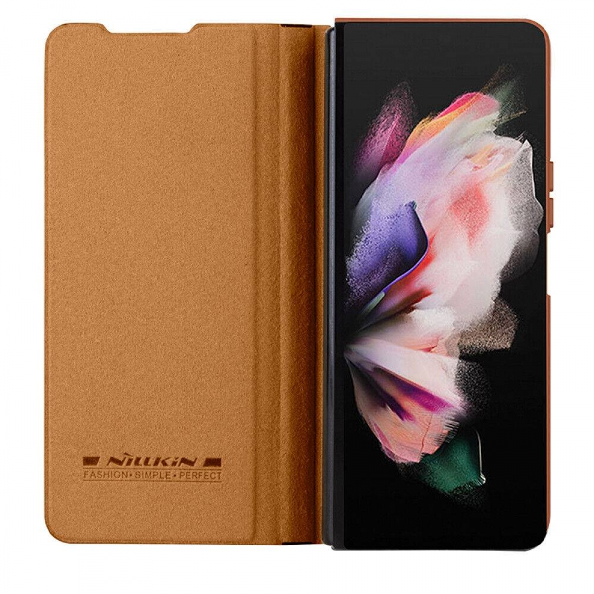 Cover, Z NILLKIN Samsung, 4, Flip Galaxy Fold Braun Qin,