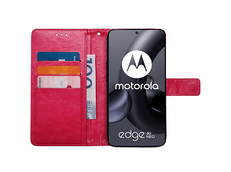 Motorola, Klappbare, Edge 30 CASEONLINE Neo, Bookcover, Rosa