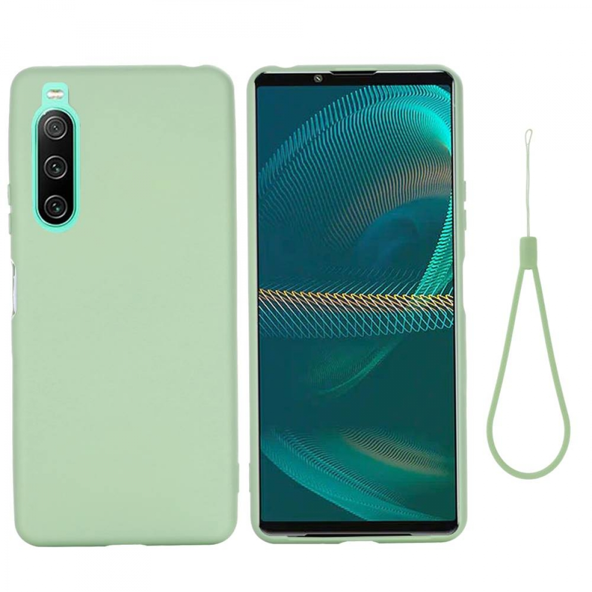 CASEONLINE Liquid Hülle, IV, Minze Sony, Backcover, Xperia 10