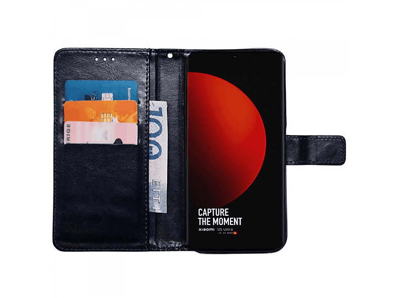CASEONLINE Klappbare, Bookcover, Xiaomi, 12S Ultra, Dunkelblau | Bookcover