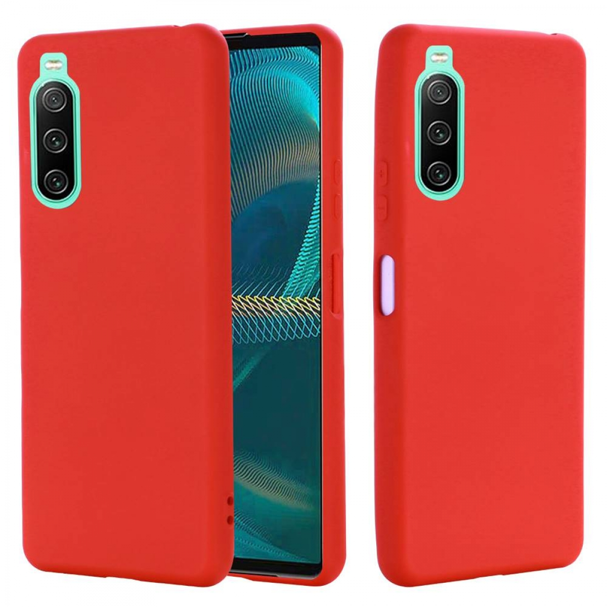CASEONLINE Liquid Hülle, Backcover, Sony, 10 IV, Rot Xperia