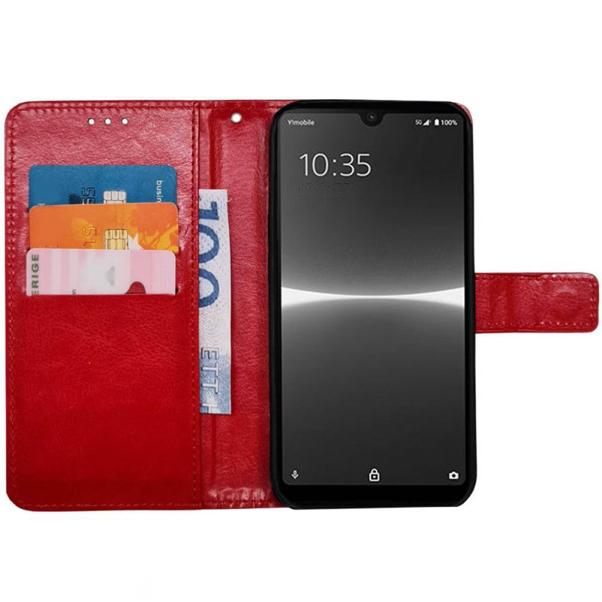 Rot CASEONLINE Xperia Klappbare, Bookcover, Ace 3, Sony,