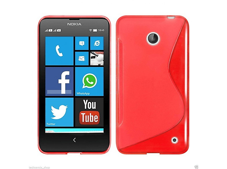 Lumia Backcover, CASEONLINE Rot S-Line, Nokia, 630,