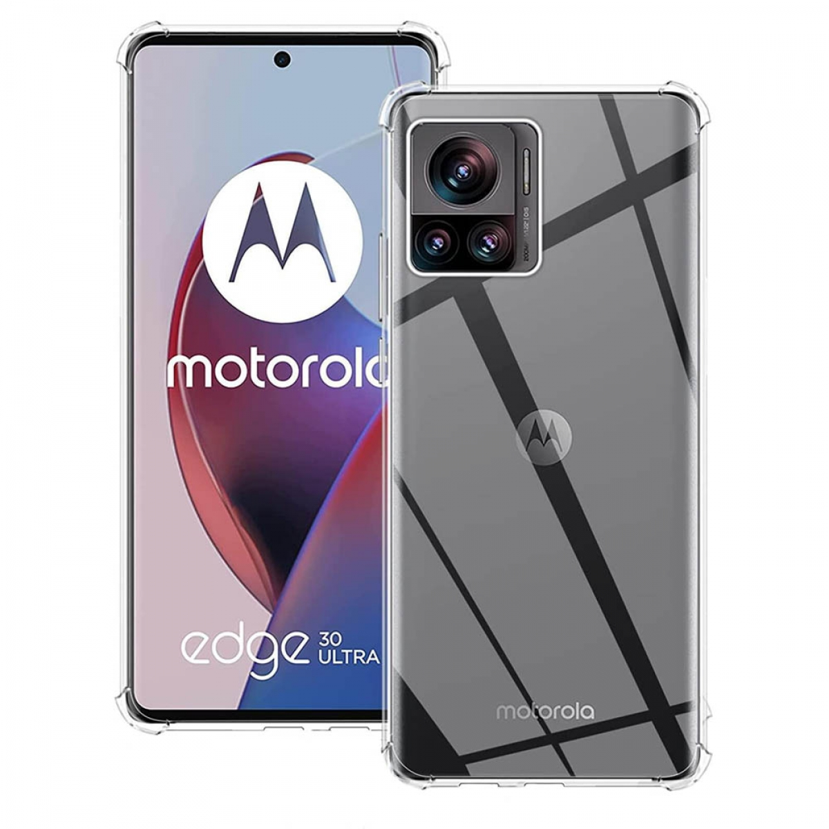 Backcover, 30 Motorola, Edge Shockproof, CASEONLINE Ultra, Transparent