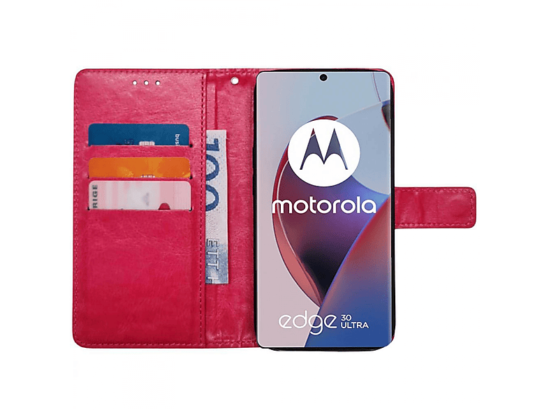 Ultra, Rosa Motorola, Klappbare, Bookcover, 30 Edge CASEONLINE