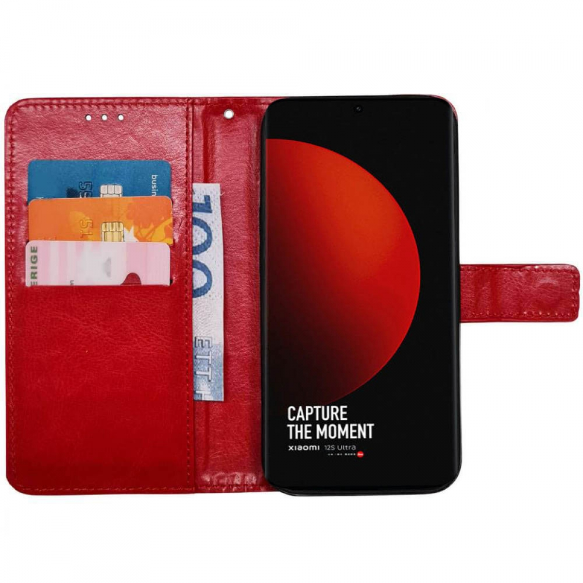CASEONLINE Bookcover, Rot Xiaomi, Klappbare, 12S Ultra,