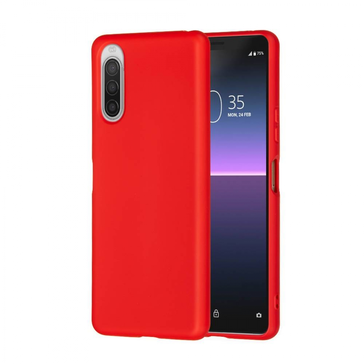 CASEONLINE Liquid Hülle, Rot Backcover, Sony, II, Xperia 5