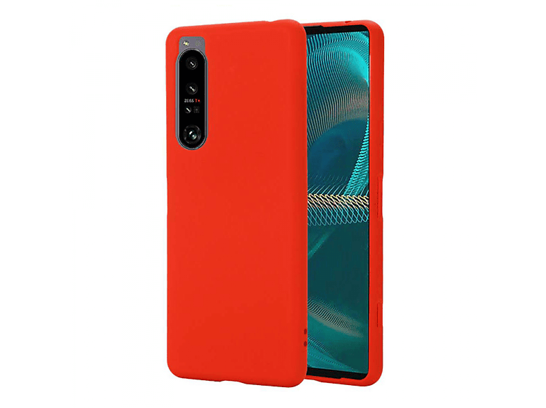 CASEONLINE Liquid Hülle, Backcover, Sony, Xperia 1 IV, Rot