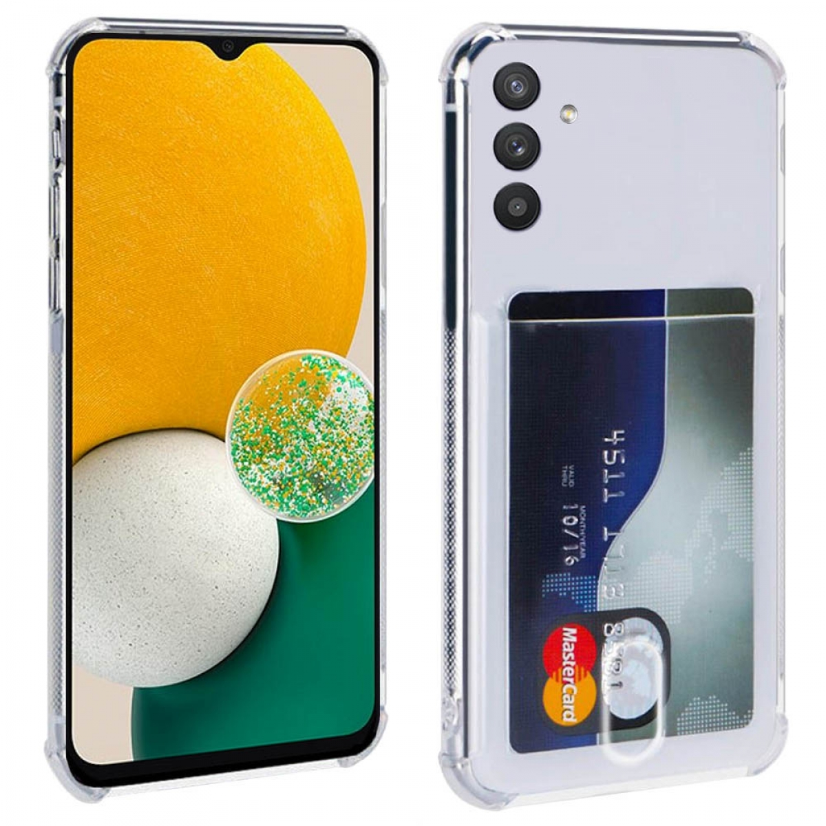 CASEONLINE Kartenhülle 2in1, Backcover, Samsung, Transparent 5G, Galaxy A13