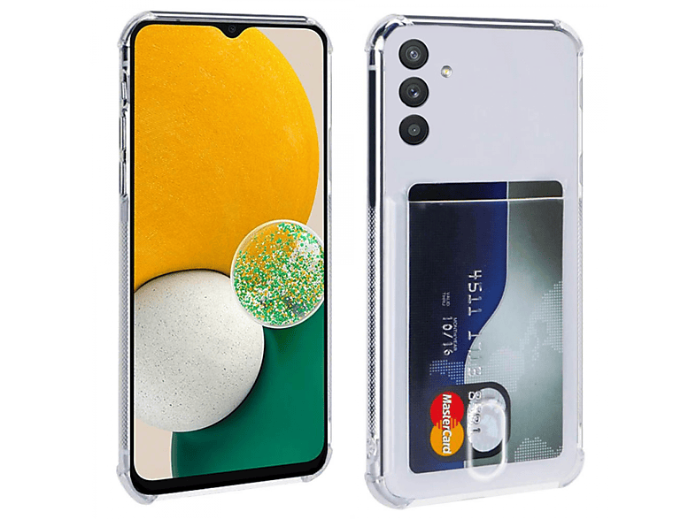 CASEONLINE Kartenhülle 2in1, Backcover, Samsung, Transparent 5G, Galaxy A13