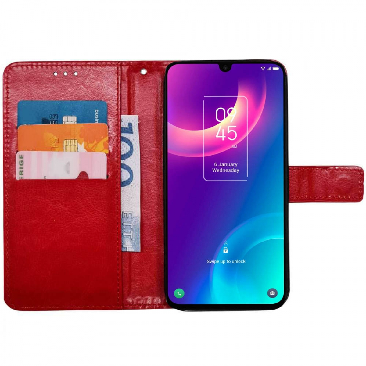 TCL, Bookcover, Klappbare, CASEONLINE 30+, Rot