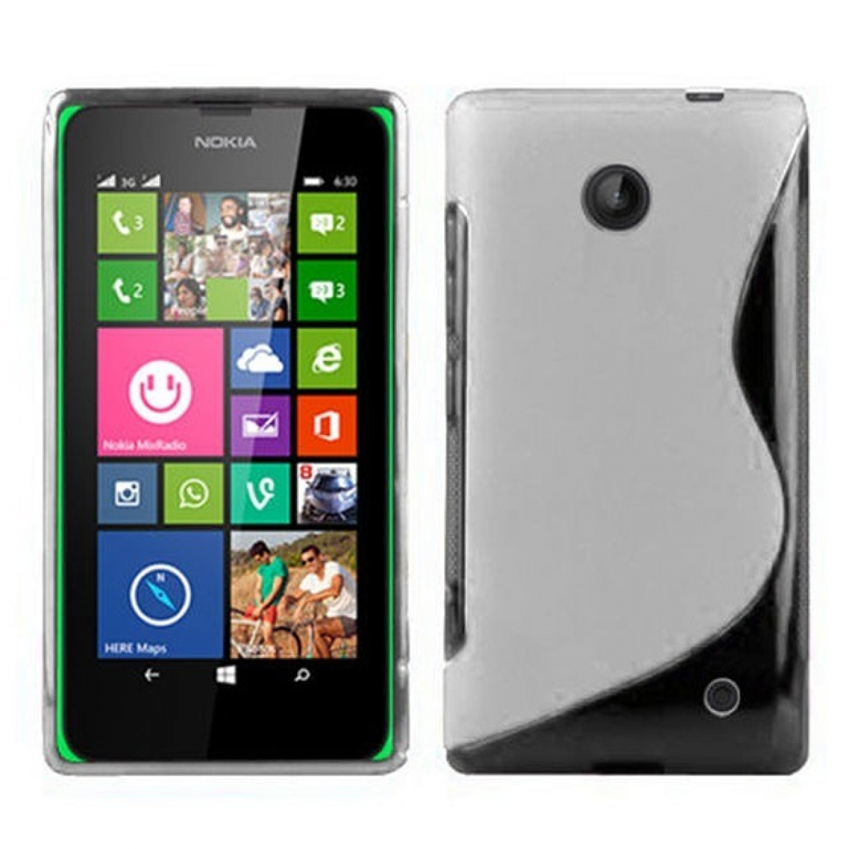 Nokia, S-Line, Transparent CASEONLINE 630, Lumia Backcover,