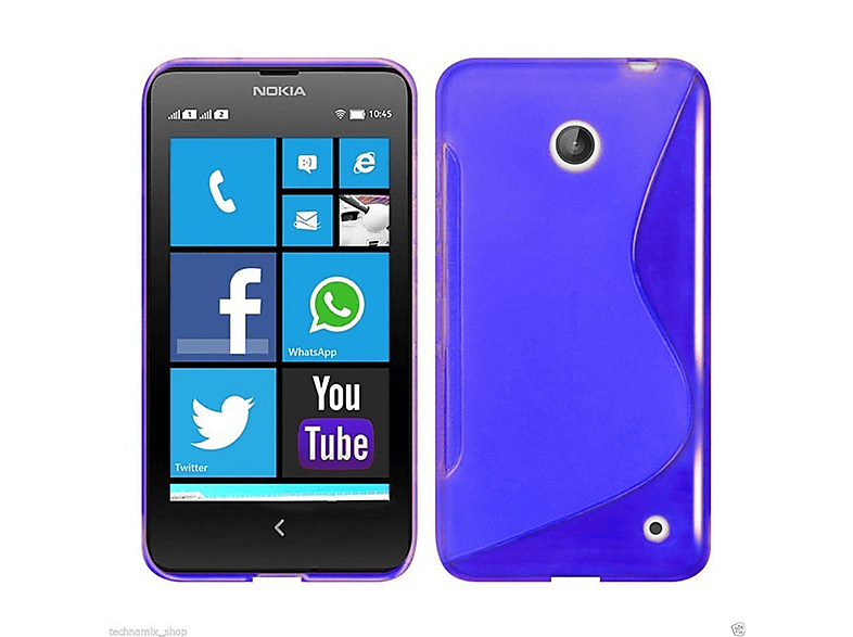 CASEONLINE S-Line, Backcover, Nokia, Lumia 630, Blau